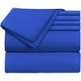 thumbnail image 2 of Split King Bed Sheet Set - Deep Pocket of 12" Inch, 400 Thread Count 5-Piece Sheet Set, 100% Cotton Egyptian Quality & Extra Soft Luxury Sheets for King Bed - Royal Blue Solid., 2 of 6