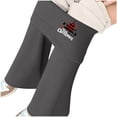 thumbnail image 2 of Women's Winter Fleece Lined Flare Leggings - High Waisted Thermal Yoga Pants with Pockets, Soft Warm Sweatpants for Outdoor Workout Travel, 2 of 8