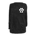 thumbnail image 3 of Dyegold Fleece Pullover Women Fall Cute Ladies Sweater Winter Warm Casual Cozy Teen Girls Loungewear Fluffy Graphic Fleece Pullovers Fuzzy Crewneck Sweatshirt Shirts Dog Paw Print Hoodie, 3 of 3