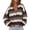 Brown, variant on Women's Wave Stripe Knit Cardigan Color Block V Neck Heart Button Long Sleeve Knit Tops Soft Lightweight Sweater Jacket Fall Layering Coat Yellow