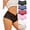 6Pack A, variant on CuteByte 6 Pack Lace Underwear for Women Cheeky V Waist Breathable Boyshorts Panties M