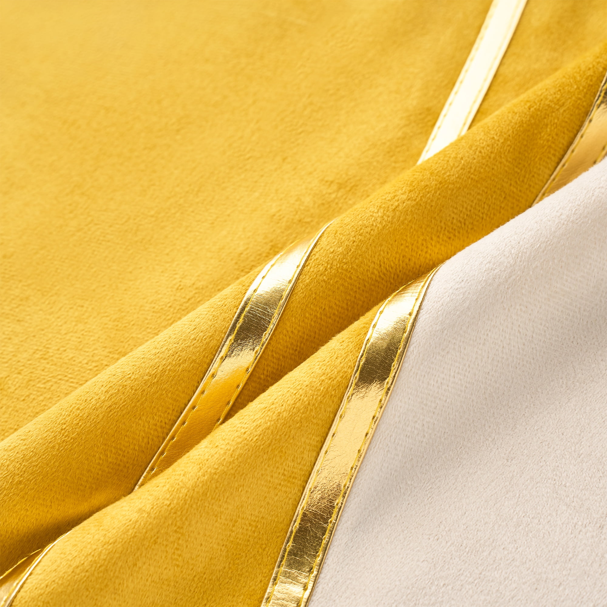 Unique Bargains Velvet Soft Square Pillow Covers Pack of 2 Yellow 20" x 12"