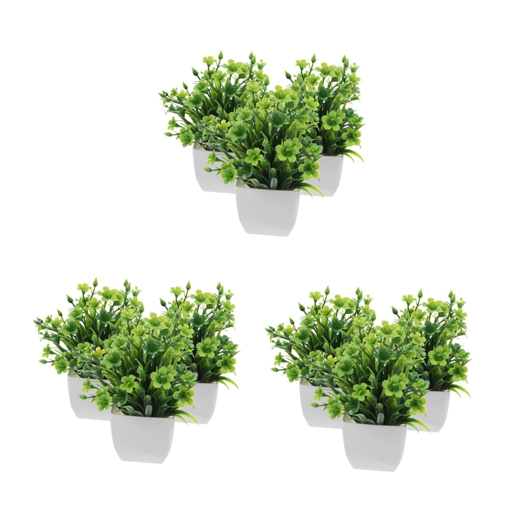 9 pcs   Realistic Potted Plants Home and Office Decor Small Fake Plants Shelf Decor Artificial Greenery for Coffee Table Bedroom Dresser and Kitchen Cabinet