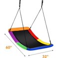 thumbnail image 6 of WYDK 700 lbs Giant 60'' Platform Tree Swing for Kids and Adult, Indoor/Outdoor Large Swing with Oxford Fabric, Adjustable Hanging Ropes, Suitable for Park, Playground, Backyard (Multicolor), 6 of 9