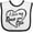 White and Black, variant on Inktastic I Love My Oma and Opa in Black Chalk Heart Boys or Girls Baby Bib