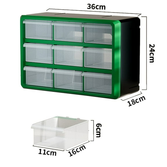 yaaqii Plastic Drawer Parts Box Cabinet hardware Component Storage Wall Mount organizer