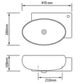 thumbnail image 2 of vidaXL Ceramic Sink Basin Faucet & Overflow Hole Bathroom White, 2 of 7