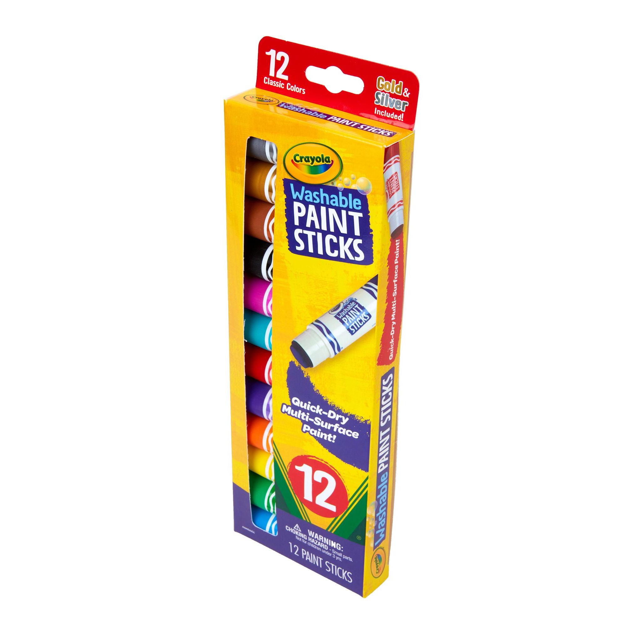 Crayola Quick Dry Paint Sticks, 12-Count Set photo 3