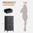 thumbnail image 6 of CONCETTA 4-Drawer Fabric Dresser Storage Chest for Bedroom, Closet, Storage Furniture for Adults, Wooden Black, 6 of 8