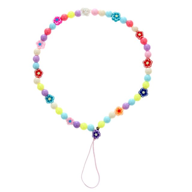 Phone Lanyard Colorful Cute Universal Acrylic Polymer Clay Cellphone Wrist Strap Phone Charm
