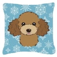 thumbnail image 1 of BB1690PW1414 Coussin Décoratif en Tissu Flocon de Neige Chocolat Caniche, 1 of 4