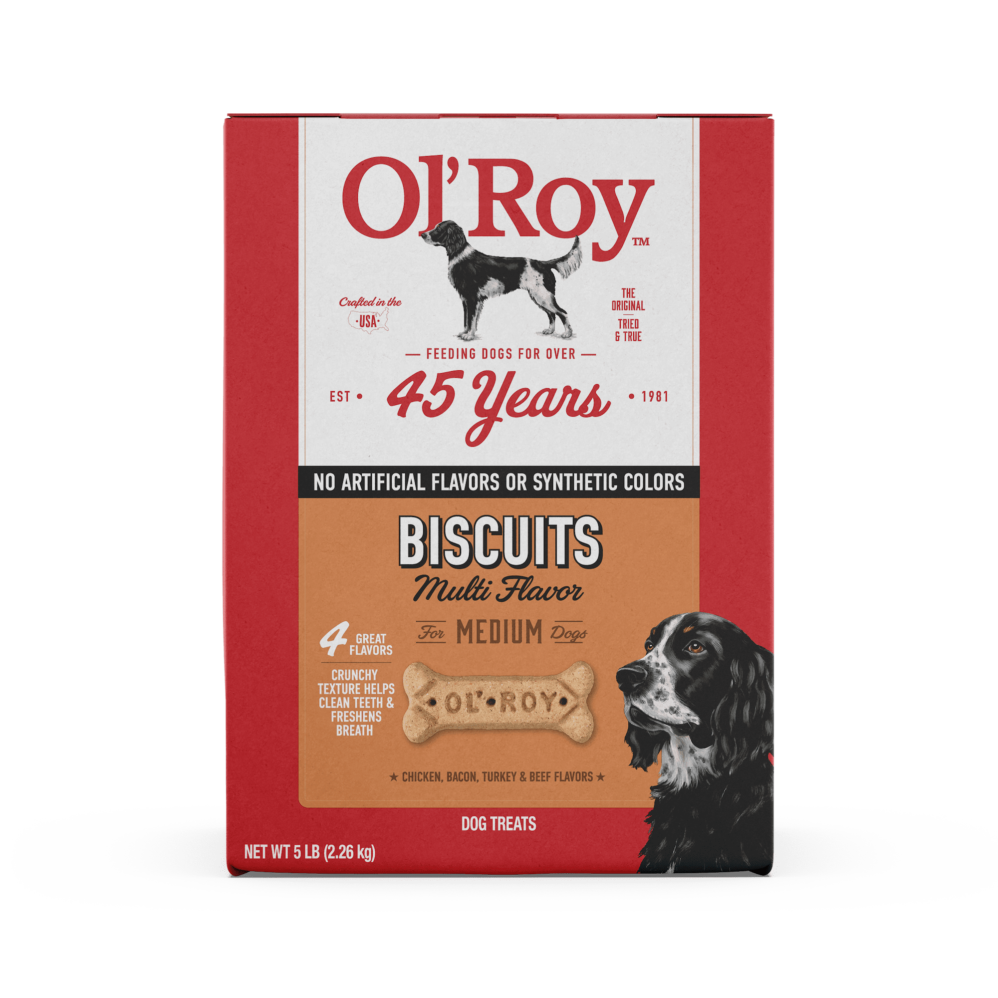 (8 pack) Ol' Roy Multi Flavored Biscuits for Medium Dogs, 5 lb Box