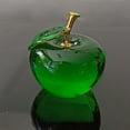 thumbnail image 7 of Jiibva Green Glass Apple Decorative Figurine, Home Tabletop Collectible Crystal Sculpture, 1 Pc, 7 of 7