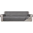 thumbnail image 1 of Housse de Sofa Matelassée Réversible 4 Places, Protecteur de Meuble Résistant à l'Eau, Housse de Canapé Lavable avec Mousse Antidérapante et Sangles Élastiques pour Enfants, Chiens, Animaux (XX Grand, Gris/gris), 1 of 7