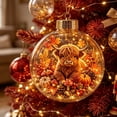 thumbnail image 4 of 2026 Christmas Home Party Decoration Fall Ornament Forest Wildlife In Glass Ball Hanging Ornament Pumpkin Maple Leaf Thanksgiving Christmas Tree Decor Christmas Celebration Party Supplies, 4 of 7