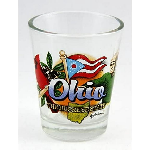 Ohio Buckeye State Elements Shot Glass
