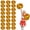 Bronze and green, variant on 24 Pcs Cheerleading poms,14.57inch pom poms Cheerleading with Handle Style Cheer Pom Pomsfor Dance, Matches, Team Spirit Sports