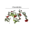 thumbnail image 3 of Bcylexb Christmas Floral Garland, 5.7 Ft Artificial Pine Needle Vines with Flower Table Decor Faux Hanging Greenery Garland for Christmas Table Stair Wall Indoor Home, 3 of 7