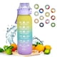 thumbnail image 1 of Botella de perfume de 1 litro, juego de botella de agua actualizada con 12 cápsulas, pajita para beber, sin azúcar, botella de agua para exteriores gratis, 1 of 5