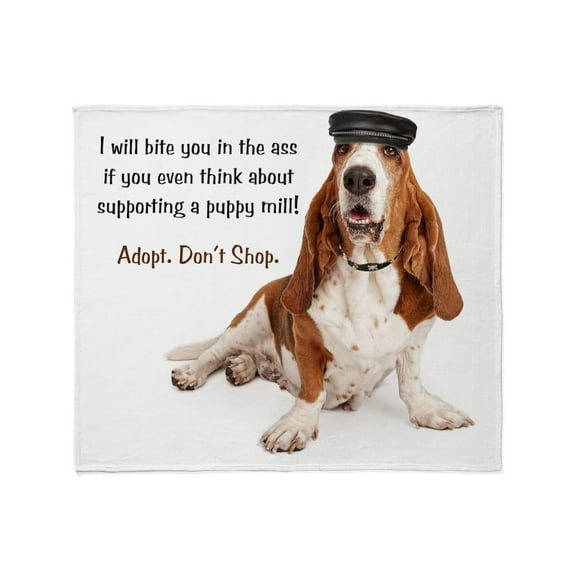 CafePress - Basset Hound Biker Throw Blanket - Soft Fleece Throw Blanket, 50"x60" for All Ages