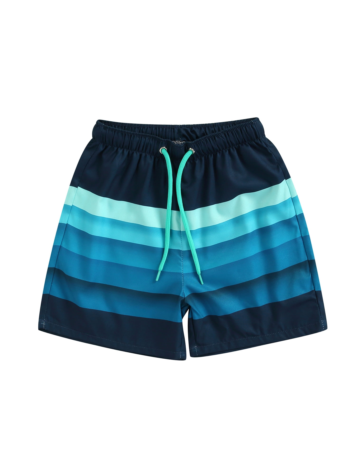 NEW Baby Boys Swim Trunks Bathing Suit Shorts 12 Months Lined Green Blue Summer 