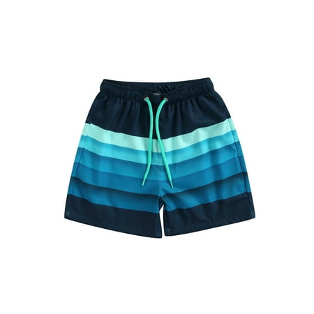 

JYYYBF Toddler Boy Swim Trunks Little Boys Bathing Suit Striped/Coconut Tree Print Elastic Waist Bottoms Kids Swimsuit 4-5 Years