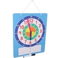 thumbnail image 1 of Reloj de dibujos animados para niños pequeños, ayuda para la enseñanza del tiempo, aprendizaje para niños, relojes analógicos para practicar, pupilas grandes, cartón, 1 of 6