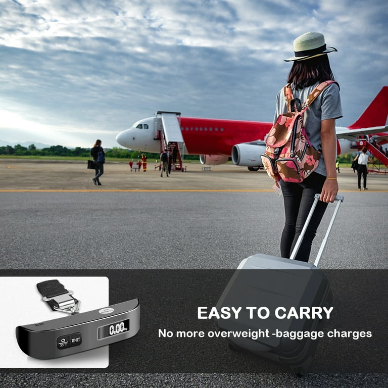 Travel Inspira Digital Luggage Scale Postal Hanging Handheld Weigh 110LB 50  Kgs Black 
