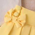 thumbnail image 5 of Fesfesfes Children's Casual Summer Set 1-5 Years Girls' Fashion Solid Color Strap Sleeveless Tops Double Bow Pleated Skirt Set(Yellow,2 Years), 5 of 8