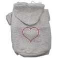 thumbnail image 4 of Pet, Dog  Cat Hoodie Rhinestone, "Heart and Crossbones", 4 of 6