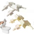thumbnail image 4 of Easy to Use Toilet Seat Hinge Replacement Kit White Plastic Construction Hassle Installation Complete with Fittings, 4 of 5