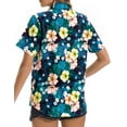 thumbnail image 5 of Fantaslook Hawaiian Button Down Shirts for Women Casual Short Sleeve Floral Print Blouses Summer Tops, 5 of 9