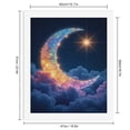 thumbnail image 2 of Paint by Numbers Kit for Adults, Celestial Moon Fantasy Clouds Night Paint by Numbers, Easy Paint by Numbers Kit for Adults Beginner, DIY Adult Paint by Number Kits on Canvas, 12x16in Home Decor, 2 of 7
