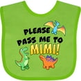 thumbnail image 3 of Inktastic Please Pass Me to Mimi with Dinosaurs Boys or Girls Baby Bib, 3 of 4