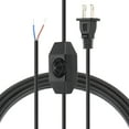 thumbnail image 1 of Uxcell 6 Feet Lamp Cord with Plug, 1 Set UL List Lamp Power Cord with Full Range Rotary Lamp Switch, Black, 1 of 7