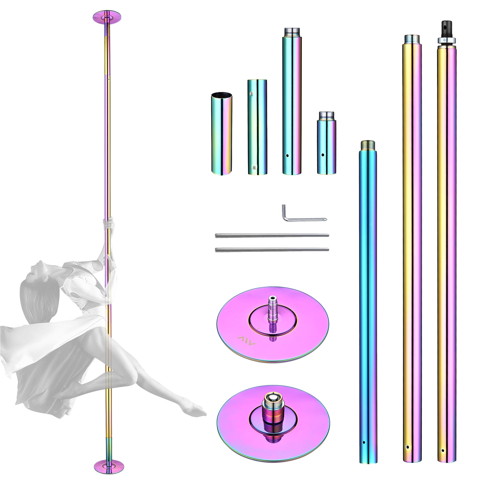 11FT Professional Stripper Pole Static Spinning Dancing Pole Kit