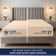 thumbnail image 3 of Sábana bajera Utopia Bedding Queen, 213 cm, bolsillo profundo, color beige, 3 of 9