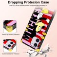 thumbnail image 4 of Étui iPhone 11, Étui Carrée de Luxe Dessin Animé Mickey Mouse, Bord Noir Doré Protection Complète TPU pour iPhone 11 6.1 Pouces (Rayures Rouges Mickey), 4 of 7