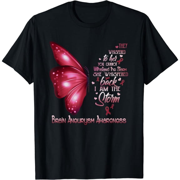 I am the storm Brain Aneurysm Awareness Butterfly T-Shirt