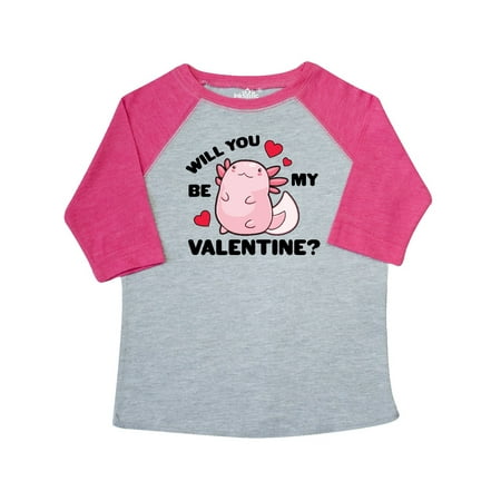

Inktastic Axolotl Will You Be My Valentine with Red Hearts Gift Toddler Boy or Toddler Girl T-Shirt