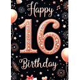 thumbnail image 4 of Yatrandify Decorative Design Happy Birthday Banner Colorful Theme Party Decoration Celebration Banner for Sweet Sixteen Birthday Party Teen Event, 4 of 8