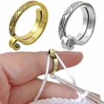 thumbnail image 2 of 4 Pcs Crochet Ring for Finger Yarn Guide, Adjustable Crochet Tension Knitting Ring, Metal Yarn Holder Crochet Loop Ring Yarn Guide Ring for Crocheting Crafts DIY Sewing Supplies, 2 of 5