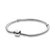 thumbnail image 3 of Bracelet chaîne serpent cœur en argent 925 pour femmes, nœud infini, fermoir papillon infini, bijoux cadeau, 3 of 5