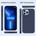 thumbnail image 4 of Designed for iPhone 13 Pro Silicone Case, Protection Shockproof Dustproof Anti-Scratch Phone Case Cover for iPhone 13 Pro, Liquid Silicone Phone Case (Navy), 4 of 6