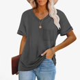 thumbnail image 4 of Summer Women Shirt Womens T Shirts Short Sleeve V-Neck Shirts Cute Fit Summer Casual Tee Tops, 4 of 7