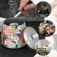 thumbnail image 4 of Yayeee Ashtray with Lid for Cigarette Smokeless Stainless Steel Home Ash Holder, Art City, 4 of 7