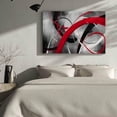 thumbnail image 5 of 1Pc Framed Canvas Wall Art Abstract Lines, Red, Black And White Three-Color Flow, Modern Minimalist Print Canvas Poster Painting Room Wall Decor, Ideal Gift For Bedroom Living Room Hallway Dorm, 5 of 9