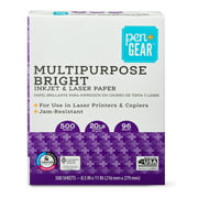 Pen + Gear Multipurpose Bright Paper, White, 500 Sheets