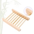 thumbnail image 4 of 3 piezas de jabonera de madera, bandeja para guardar jabón, jabonera, caja para platos, escurridor, caja de almacenamiento portátil para jabonera de baño, 4 of 4