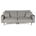 thumbnail image 2 of Sofá Cama Makora Maxim Gris Claro Lino 3 Posiciones con Soft Foam Reclinable, 2 of 10